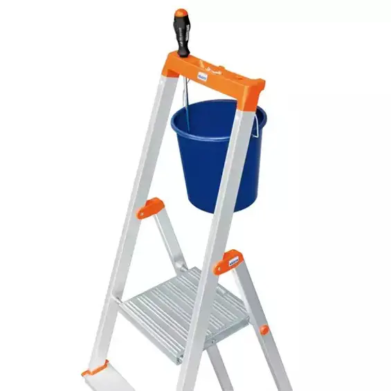 Krause Solidy 126214 aluminijska samostojeća ljestva s 3 stepenice