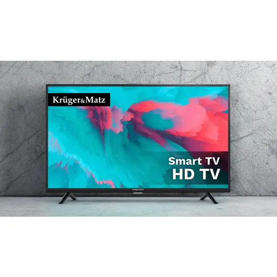 KRÜGER&MATZ KM0232-S6 – Smart LED televizor 32" (81 cm), HD Ready, Wi-Fi, DVB-T2 HEVC, Netflix, YouTube, crni