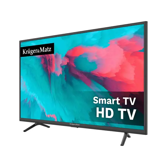 KRÜGER&MATZ KM0232-S6 – Smart LED televizor 32" (81 cm), HD Ready, Wi-Fi, DVB-T2 HEVC, Netflix, YouTube, crni