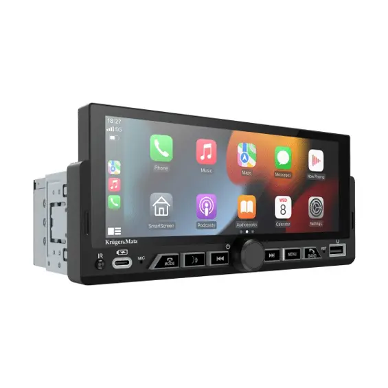 Krüger&Matz KM2017 1 DIN autoradio s CarPlayom, Android Autom i zaslonom 6,86″