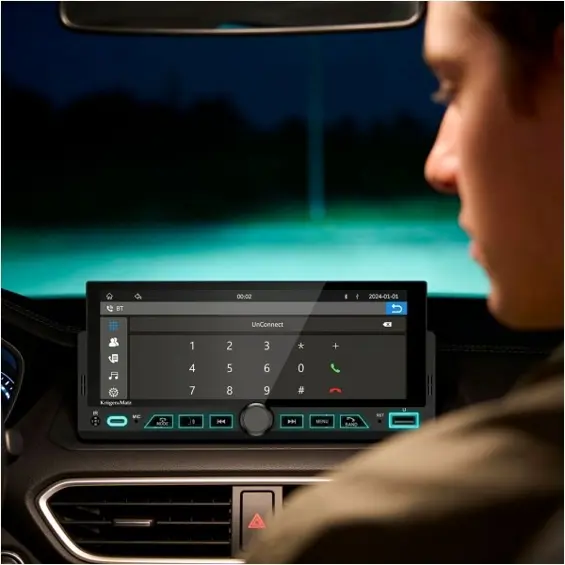 Krüger&Matz KM2017 1 DIN autoradio s CarPlayom, Android Autom i zaslonom 6,86″