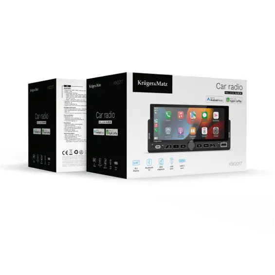 Krüger&Matz KM2017 1 DIN autoradio s CarPlayom, Android Autom i zaslonom 6,86″
