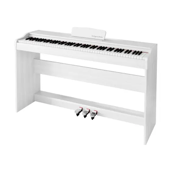 KRÜGER&MATZ KMDP-105-WH – Digitalni pianino s 88 tipki, klavirska mehanika, 192 glasa, Bluetooth 5.0, 3 pedale, bijeli