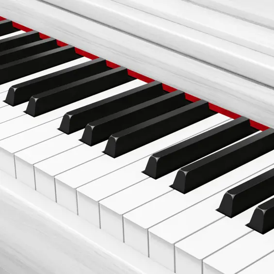 KRÜGER&MATZ KMDP-105-WH – Digitalni pianino s 88 tipki, klavirska mehanika, 192 glasa, Bluetooth 5.0, 3 pedale, bijeli