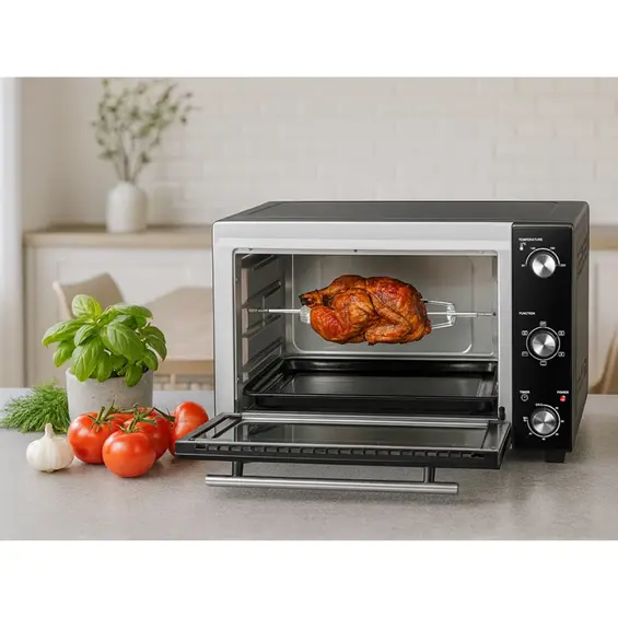 LAFE HeatMaster Električna Mini Pećnica – 48 L, 1800 W, Konvekcija, Ražanj i Osvjetljenje