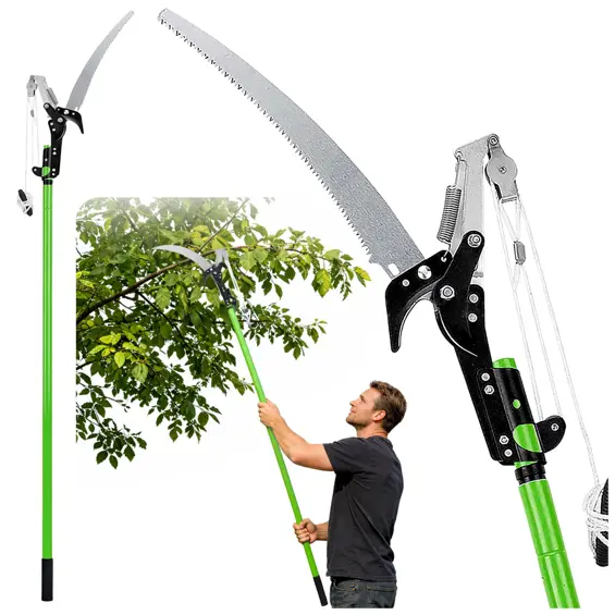 LEAN 26611 teleskopske škare za grane s pilom 2u1, 125–240 cm