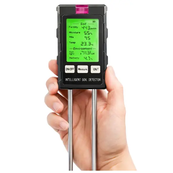 LEAN 29303 digitalni mjerač tla 6u1 – vlaga tla, pH, temperatura, plodnost, svjetlost i vlažnost zraka, LCD