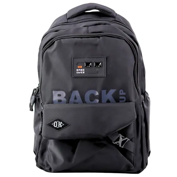 LEAN Back Up 22056 gradski i školski ruksak 23 L – 6 džepova, 46 cm, crni