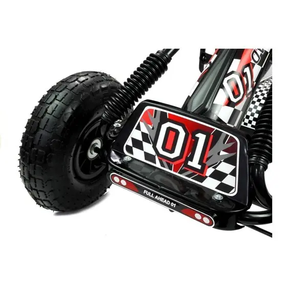 LEAN CARS A-15 dječji gokart na pedale s kotačima na napuhavanje – crni