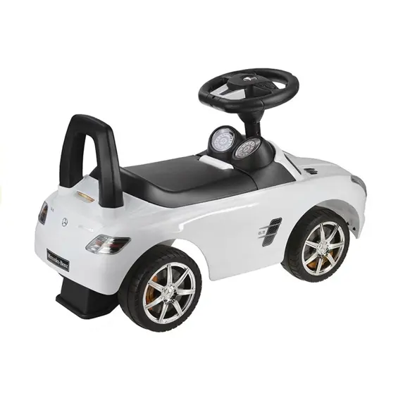 LEAN CARS Mercedes-Benz SLS AMG dječja guralica sa spremnikom – bijela