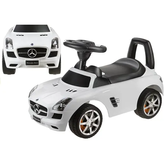 LEAN CARS Mercedes-Benz SLS AMG dječja guralica sa spremnikom – bijela