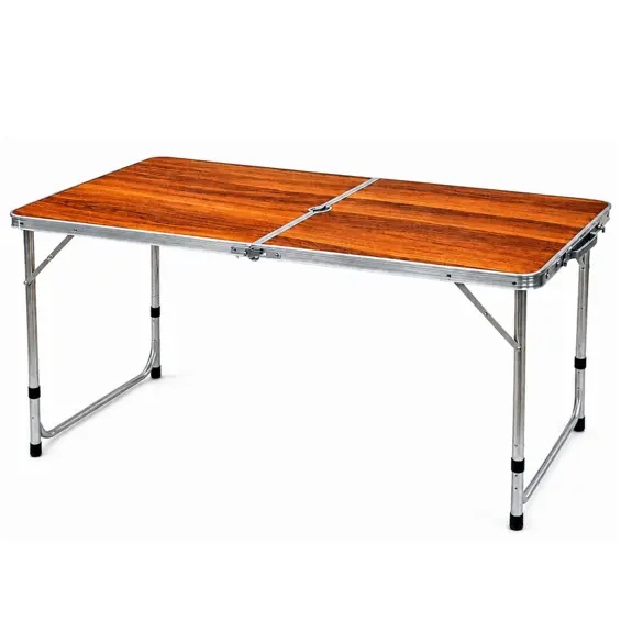 Lean Sklopivi kamperski stol s podesivom visinom 120 × 60 cm – dekor drveta