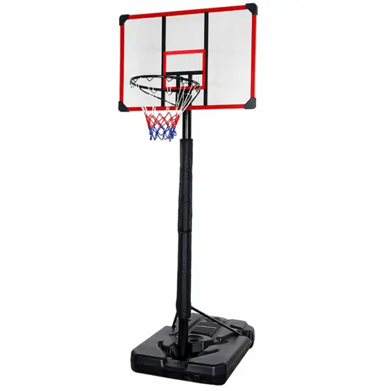 LEAN Sport prijenosni košarkaški koš s postoljem 200–305 cm – podesiva visina, mobilni stalak, obruč 45 cm