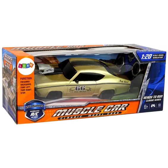 LEAN Toys 10245 RC sportski automobil Mustang GT 66 1:20 – 27 MHz, daljinski upravljač, zlatni