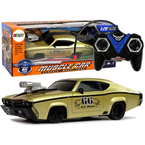 LEAN Toys 10245 RC sportski automobil Mustang GT 66 1:20 – 27 MHz, daljinski upravljač, zlatni
