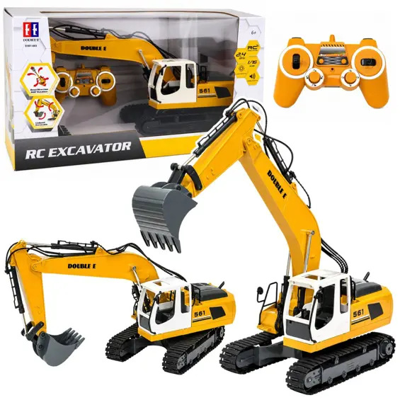 LEAN Toys 31909 RC bager gusjeničar 1:16 s daljinskim upravljanjem, svjetlom i zvukom