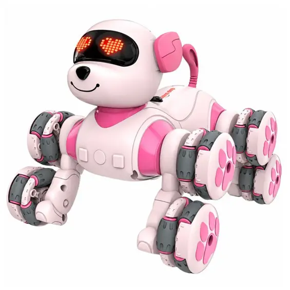 Lean Toys 32780 RC robot pas s 8 kotača, rozi
