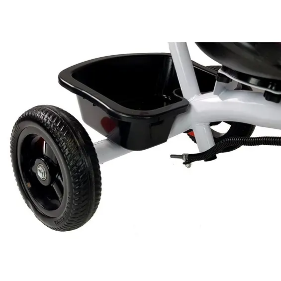 LEAN Toys PRO300 dječji tricikl s roditeljskom ručkom, tendom i EVA kotačima – crni