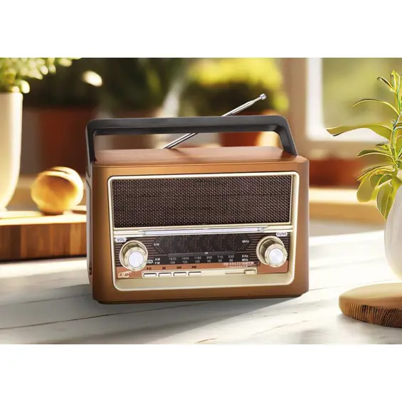 LTC ELMA 118UBT prijenosni retro radio FM/AM/SW, Bluetooth, USB, microSD, AUX i svjetiljka