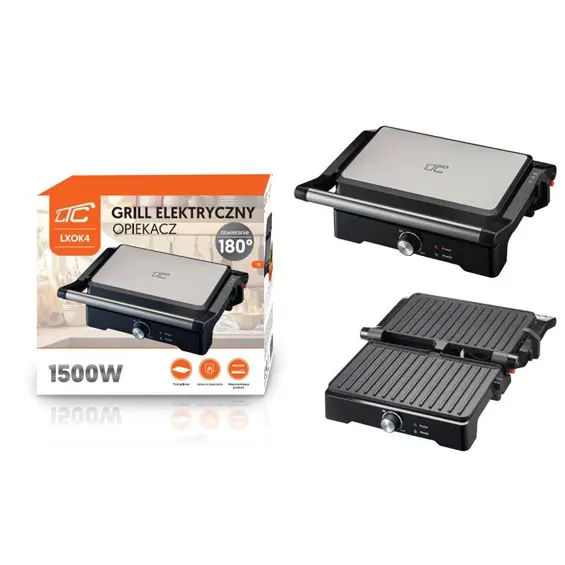 LTC LXOK4 električni kontaktni grill 1500 W – otvaranje 180°