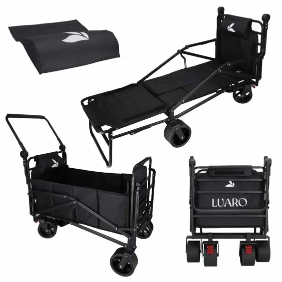 LUARO KX2811 sklopiva transportna kolica i kamperski ležaj 2-u-1