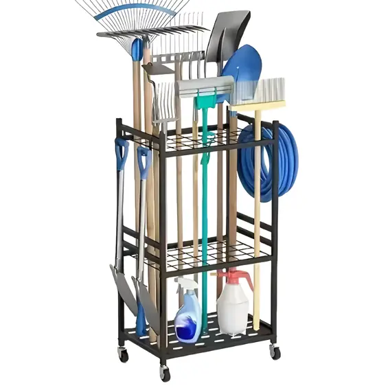 Maclean MC-138 mobilni stalak / kolica za vrtni alat – 43 × 30 × 79 cm, do 20 kg