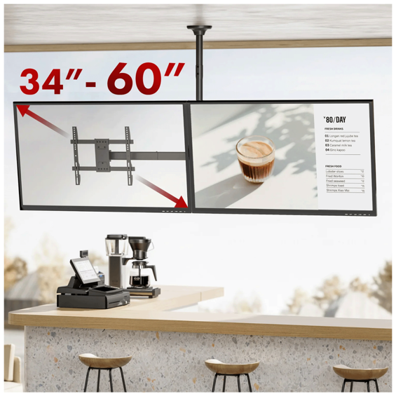Maclean Nosač za 2 TV-a, stropni, 34"-60", 2 x 40 kg - MC-111 B