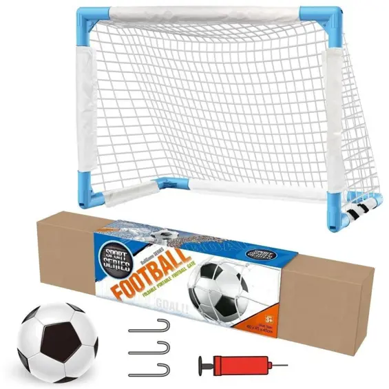 Madej 013777 dječji nogometni gol 60 × 45 × 45 cm s loptom, pumpom i klinovima za pričvršćivanje