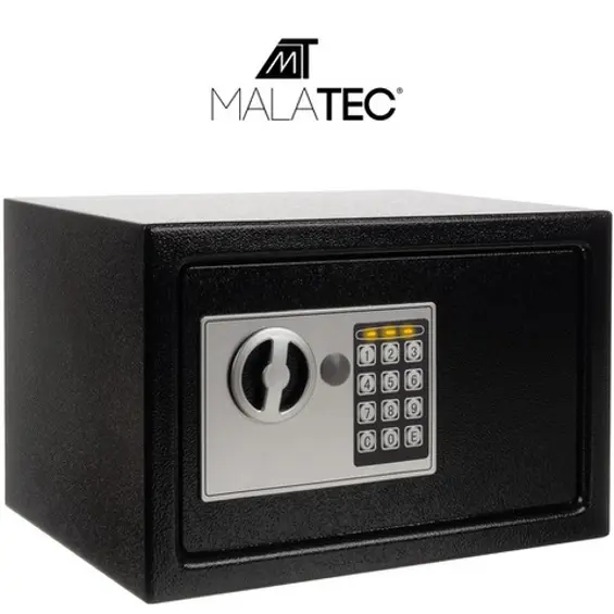 Malatec 2267-Elektronski Sef 10L s Digitalnom Šifrom i Ključem – Metalni Sigurnosni Sef za Novac i Dokumente