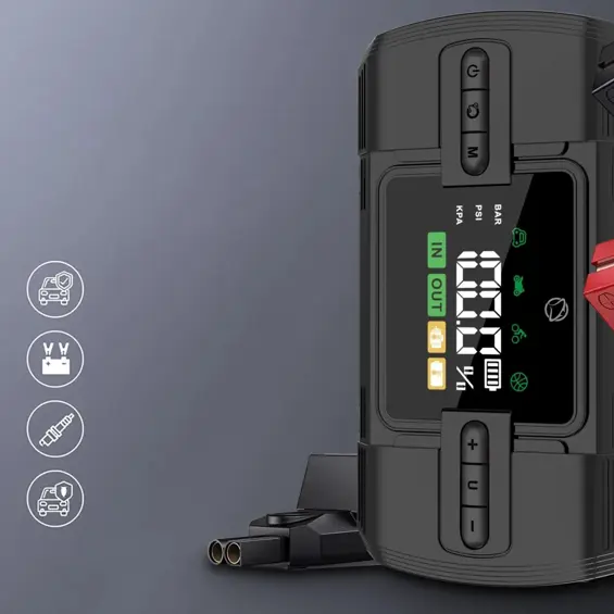 MANTA Jump Starter s kompresorom, punjač, svjetiljka, SOS, 12V, 4u1, 12000mAh