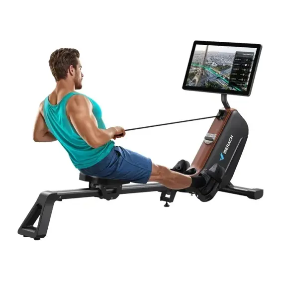 MERACH MR-R15B3-EU – Magnetna sprava za veslanje s HD zaslonom 21,5", 16 razina otpora, Bluetooth, nosivost 158 kg