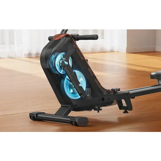 MERACH MR-R15B3-EU – Magnetna sprava za veslanje s HD zaslonom 21,5", 16 razina otpora, Bluetooth, nosivost 158 kg