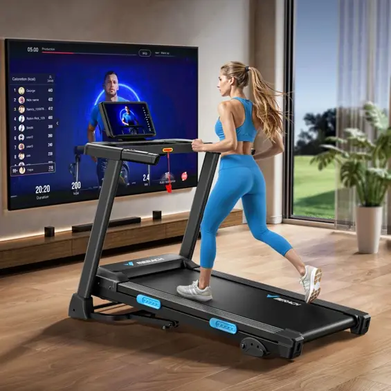 MERACH MR-T12B2-EU – Električna traka za trčanje 2,5 KS, automatski nagib do 15 %, brzina 12 km/h, nosivost 136 kg
