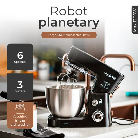 Mesko MS 4217 Planetarni Kuhinjski Robot – 3,5 L, 1200 W, 6 Brzina