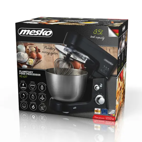 Mesko MS 4217 Planetarni Kuhinjski Robot – 3,5 L, 1200 W, 6 Brzina