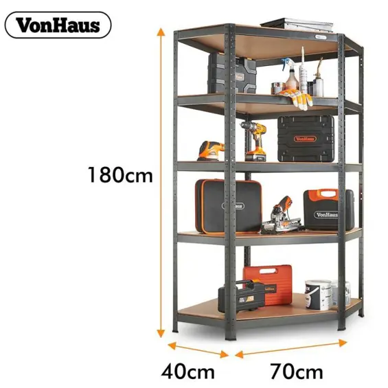 Model VonHaus 3515372  metalni kutni regal (polica)