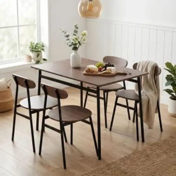 ModernHome OSLO blagovaonski set – stol i 4 stolice 110 × 70 cm