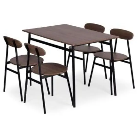 ModernHome OSLO blagovaonski set – stol i 4 stolice 110 × 70 cm