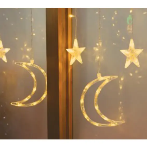 Moon in the Room ML46 LED svjetlosna zavjesa zvjezdice i mjeseci, 3 m, topla bijela