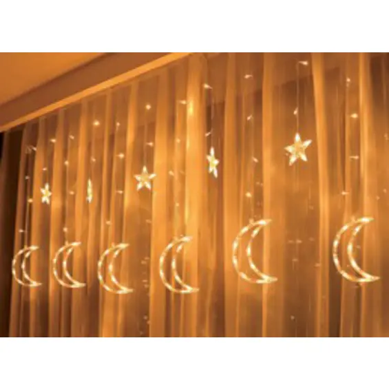 Moon in the Room ML46 LED svjetlosna zavjesa zvjezdice i mjeseci, 3 m, topla bijela