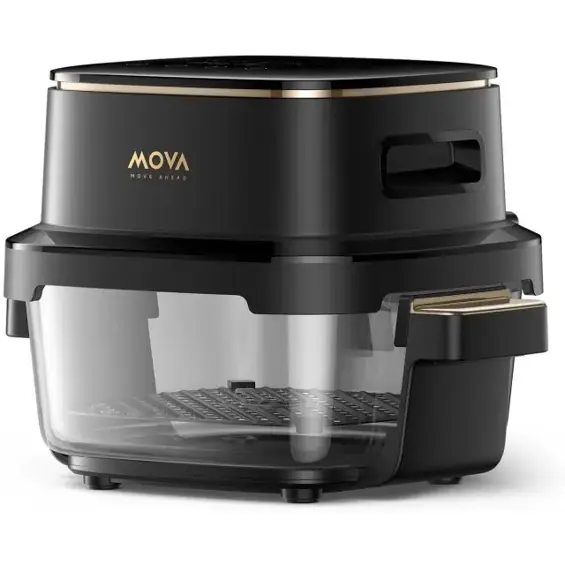 MOVA AF20 Pro – Friteza na vrući zrak sa staklenim posudama 4 L i 2,5 L, 1700 W, 8 programa, crna