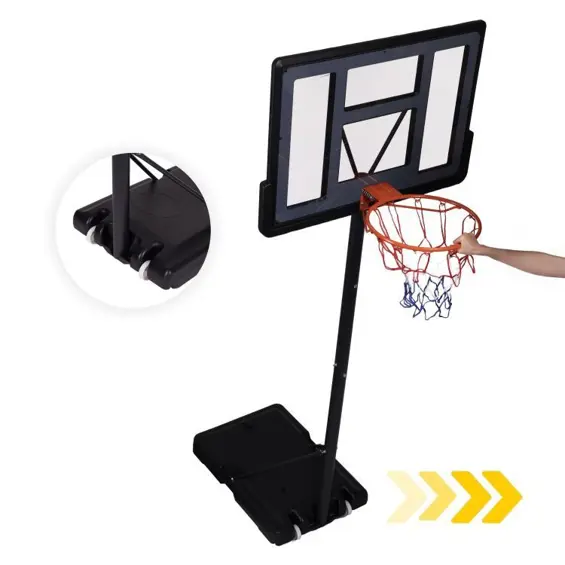 MovePro QSG-S003-21A – Samostojeći koš za košarku s podesivom visinom 150–305 cm, amortizirani obruč, mobilna baza