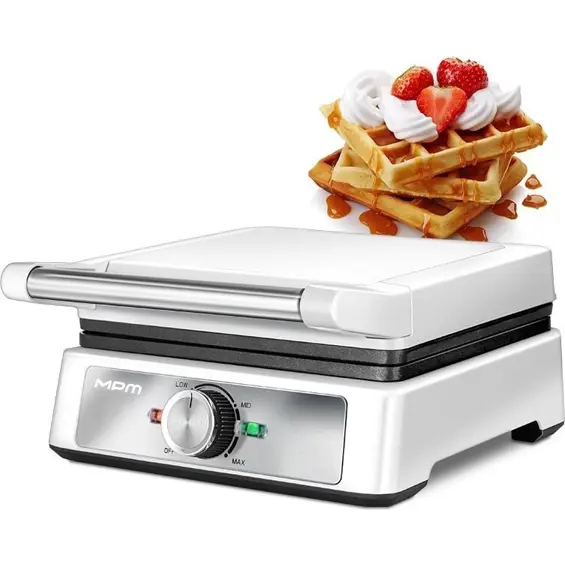 MPM MGO-41 aparat za vafle 1600 W, 2 duboka vafla, termostat – bijeli