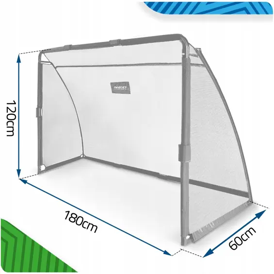 Neo-Sport NS-487 nogometni gol 180 × 120 × 60 cm s mrežom