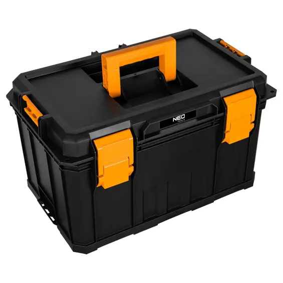 NEO TOOLS 84-288 – Modularni sustav kutija za alat 4 u 1 s kotačima, teleskopskom ručkom i organizatorom