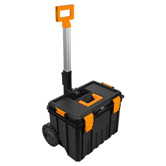 NEO TOOLS 84-288 – Modularni sustav kutija za alat 4 u 1 s kotačima, teleskopskom ručkom i organizatorom