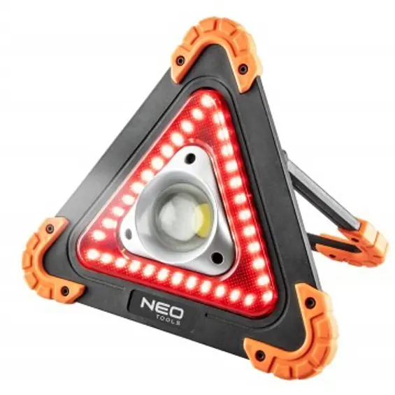 NEO Tools 99-076 radna LED svjetiljka i signalni trokut 2 u 1, 800 lm
