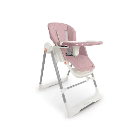 Nukido Elite dječja hranilica 3u1 ružičasta – stolica, ležaljka i ljuljačka, podesiva visina, 5-točkovni pojasevi
