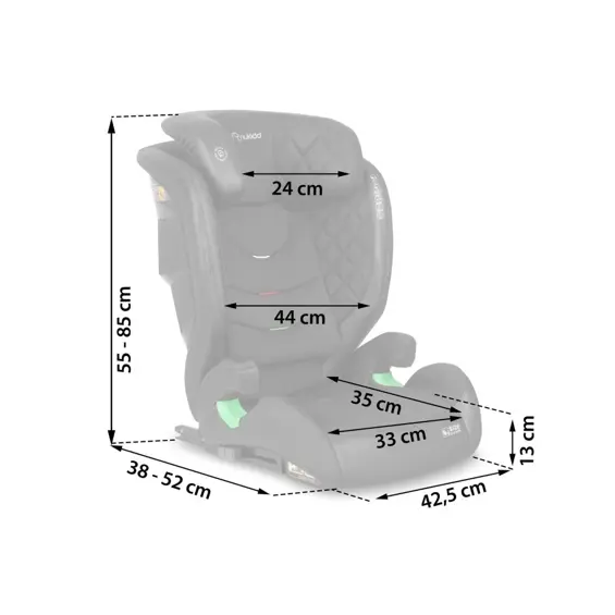Nukido Louis ISOFIX autosjedalica za djecu 15–36 kg – pouzdana zaštita i udobnost
