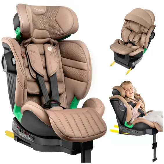 NUKIDO Shelly 710302 – Rotirajuća dječja autosjedalica 360°, i-Size 40–150 cm, ISOFIX, smeđa